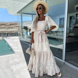 2025 Sales Of New Lace Splicing Dress INS Casual Loose Belt With Dress Woman