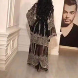 2025 New Women's Beads Big Sexy Long Dress Shawl Banquet Evening Dress New
