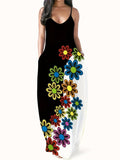 Wish New Summer Cool Sling Dress Print Temperament Street Large-Size Dress Woman