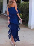 Fashion Eso-Shouldered Asymmetric Dress 2025 Spring And Summer New