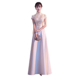 Evening Dress Dress Dress 2025 Winter Adult Performance Suit Chinese Long Cheongsam Choir Host Banquet Evening Dress