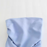 Summer Fashion Folded Women's New Trend Brag Vest Solid Color Bhise Repair Body Small Top