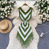 Travel Vacation Wearing Women's Dress Summer Retro Color Linguist Repair Slim Slimy Tuxed Dress