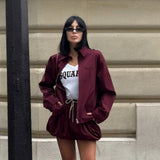 Autumn New Women's Design Style Zipper Lantern Mini-Skirt Set