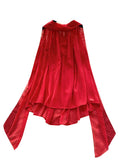 Light Luxury Famous Woman Hanging Neck Ribbon Woman 2025 Summer Atmosphere Feeling Thin Irregular Chiffon Shirt