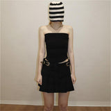 2025 Summer New Women's Fashion Trend Pure Color Street Hot Girl With Chest Vest Outside The Top Woman