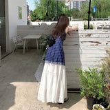 2025 Summer New Pure Style Wearing V-Neck Tsets Design White Half-Dress Suit