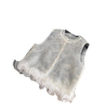 Flower Style Fashion Multifunctional Vest Women Summer Thin Three-Dimensional Lace Sleeveless Open Shirt Embroidery Net