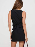 Middle East New Women's Fashion Casual Elegant Design Vest Skirt Set