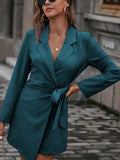 2025Ins Autumn And Winter New Tice With Belt Top Loose Candy Color Long Blazer