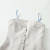 Z2025 Spring And Summer New Women's Fashion Sexy Silk Splicing Slinged Dress 2304165