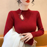 Autumn And Winter With Coat Sweater Dress Women Loose Fashion With Medium And Long Bottoming Over The Knee Knit Dress