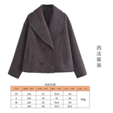 2025 Women's Autumn New Fashion Asymmetric Blending Short Loose Coat Coat