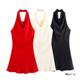 Z Women's Dress 2025S Summer New Fashion Simple Silk And Collar Dress 8741074