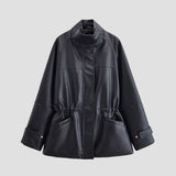 Women's Clothing 2025 Spring New Double Sturgeon Silk Repair Slim Bow Tie With Short Shirt