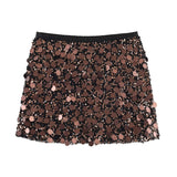 2025 Women's Autumn And Winter Temperament Light Fashion New Party Squin Mini Skirt