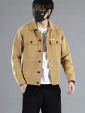 Fashion Denim Jacket Men's Spring And Autumn Korean Version Of The Loose Tide Branded Baggy Jacket Large-Size Yellow Denim Clothes