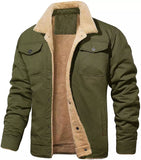 Autumn And Winter Men's Jacket With Velvet Cotton Work Clothes Casual Jacket Jacket