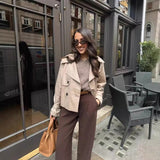 Zfeng 2025 Autumn New Women's Design With A Windbreaker Short Jacket Jacket