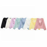 Z2025 New Women's Fashion Simple Cascade Decoration Long-Sleeved Shirt Women 8544207