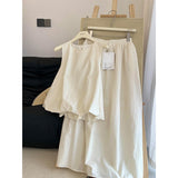 Korean Ins Gently Wear A Small Fashion Vest Top With Temperament Commuter Skirt Women Summer Two-Piece