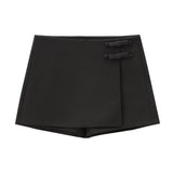 2025 Summer New Women's Bow Hanging Neck Collar Shorts Skirt