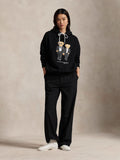 2025 Women's Embroidered Cartoon Bear Doll Long-Sleeved Collar Knitted Sweater