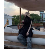 Commuter With Black Loose Sleeveless Top Design Loose Thin Casual Pants Women Summer New