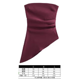 Women's Clothing 2025 Spring New New Fashion Folding Decoration Asymmetrical With Pad Shoulder Dress Woman