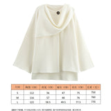 2025 Women's Autumn New Asymmetric Scarf Short Loose Knit Coat