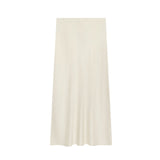 Z2025 New Fashion Temperament Silk Hyssy Texture Simple Straight Fan Flute Skirt 8534855