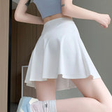 Short Skirts Summer Thin Women Wear Anti-Light Retling Abdominal Hip College Hips Yoga Skirt High Waist Half Skirt