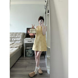 Summer New Fashion Temperament With Thin Round Collar Sleeveless Vest Dress Women's Top
