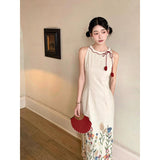 New Chinese-Style Cheongsam Dress Women's Summer New National Style Design Temperament Long Dress