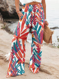 2025 Spring And Summer New Four Seasons Of Leisure Wide Leg Trousers Print Burst Loose Trousers Women