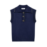 Women's Clothing 2025 Spring New Street Fashion Personality Set Knitted Vest Vest