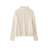 Women's 2025 New Fashion Gold Buckle Knitted Coat