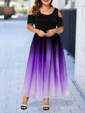 2025 New Wish Body-To-Body Sexy Gradient Showy Shoulder Size Women's Dress