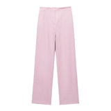 2025 Autumn And Winter Straight Trousers Double Buckle Suit Vest Three Sets Of New Women's Fashion Commuting Suit