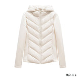Z Women's Clothing 2025 Autumn And Winter 2025 New Slim Slim Hooded Cotton Jacket 8073227