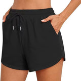 2025 Women With Pocket Sports Shorts Fashion Shorts Drawstring Summer Workout Running Casual Leisure Shorts