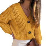 New Wish Sweater Women 2025 Autumn And Winter Loose Size Mahjong Button Coarse Sweater Cardigan