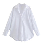 2025 Street Fashion New Women's Clothing City Autumn Multi-Color V-Neck Casual Shirt