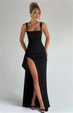 INS Style Women's Evening Dress Fashion Sexy Sling Dress New Height Open Skirt