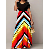 New Wish Women's Summer Sleeves Rounded Dress