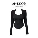 Korean Design Long-Sleeved T-Shirt Women 2025 Autumn High-End Feeling Thin Chic Top