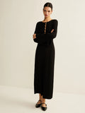 New Women's Fashion Fashion Style Commuting Style V-Neck Knitted Dress For Autumn/Winter 2025