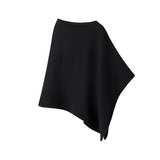 Spring 2025 New French Minimalist Penitry Small Irregular Knitted Shawl Woman