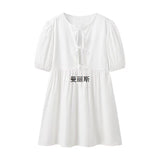 2025 New Women's Wear T-Shirt Style In The Long-Term Solid Shirt Dress Retro