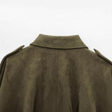 Coat Velvet Loose Spring Girl Casual Blouse Zipper Fashion Bomber Jacket 2025 Bat Sleeve Texture